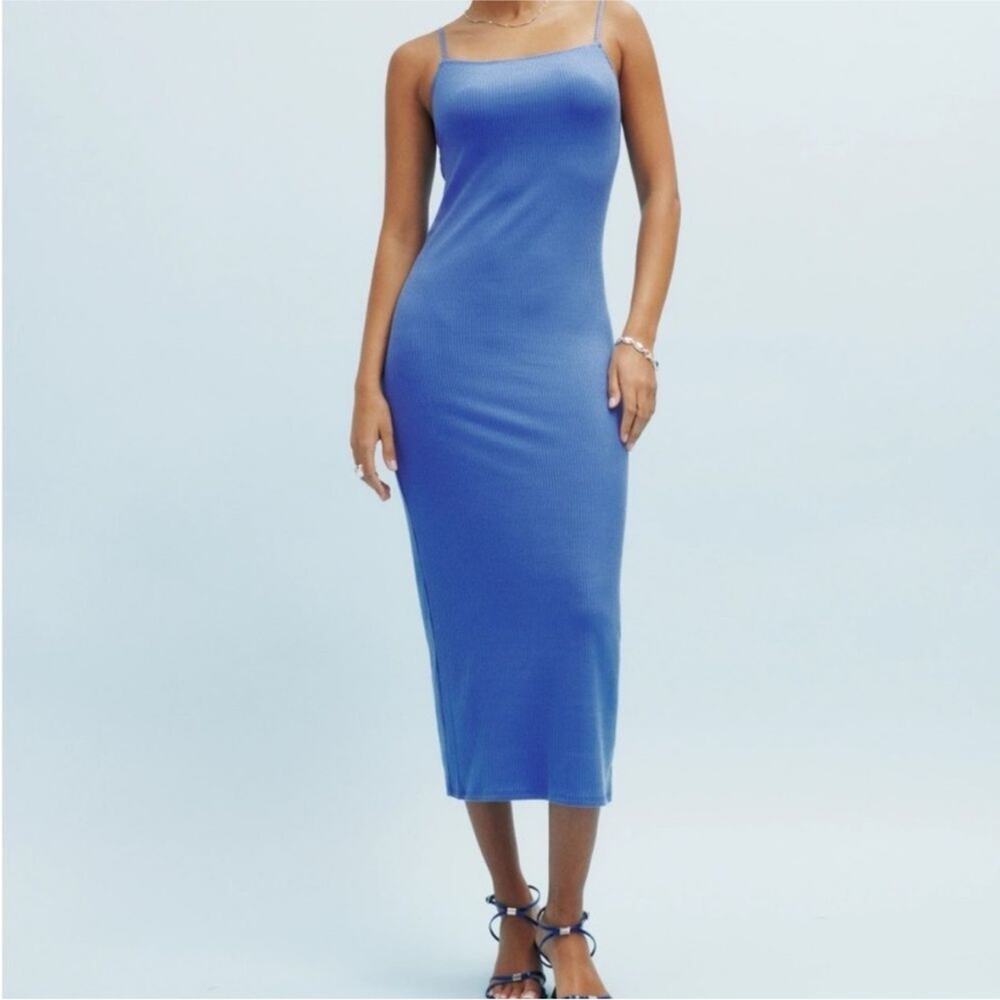 NWT Reformation Laney Dress in Dusk Blue Size XL